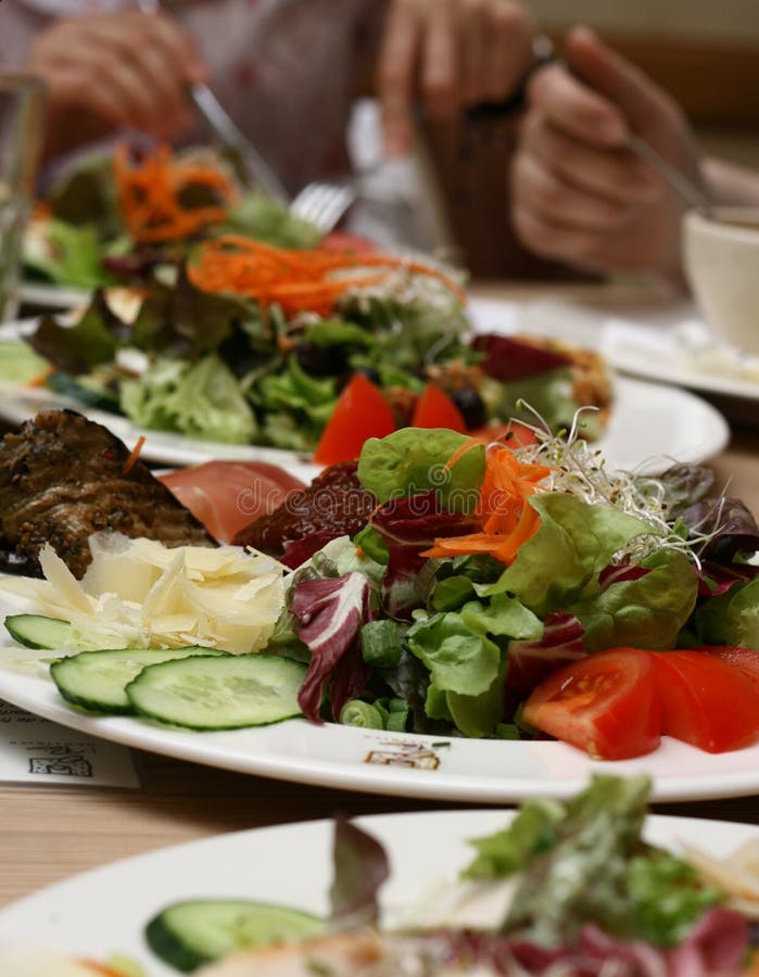 People Eating Healthy Organic Food Royalty Free Stock Photography