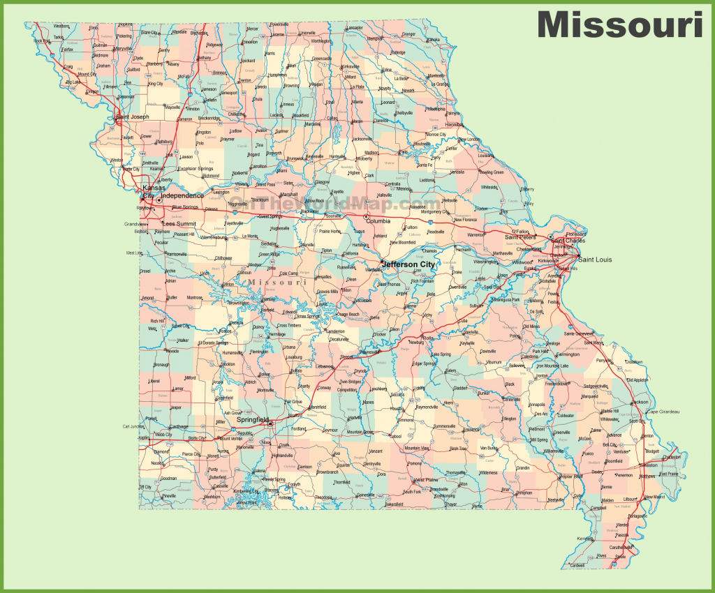 Printable Missouri Map